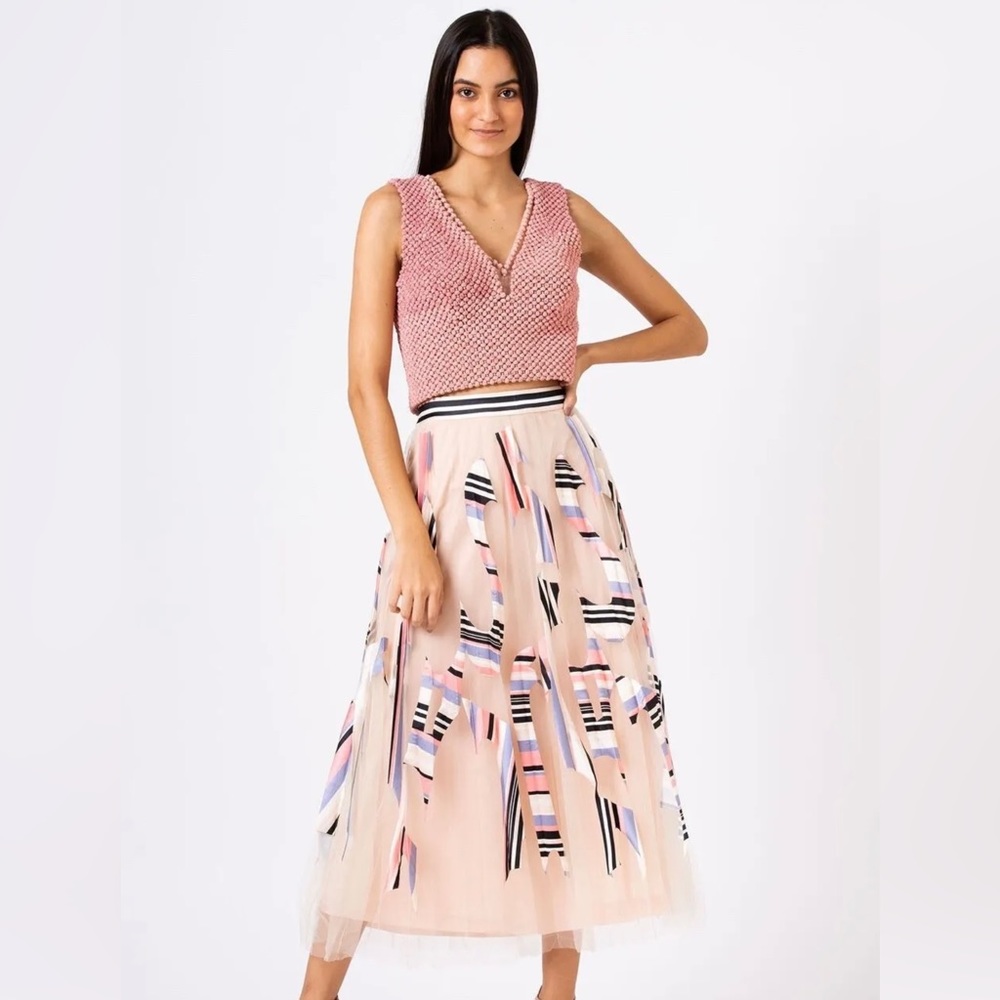 Anthropologie Geisha Mae Tulle MIDI Skirt